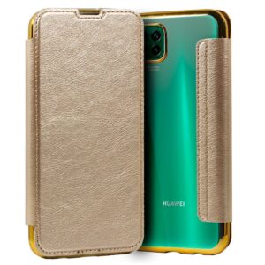 Capa com Cobertura Huawei P40 Lite Couro Dourado