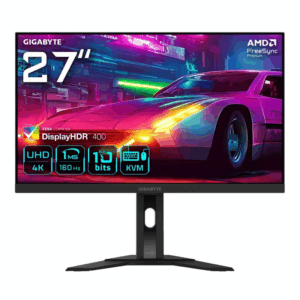 Gigabyte M27UA Monitor 27" 4K UHD 160Hz SS-IPS FreeSync Premium KVM HDR400 com USB-C e Altura Ajustável