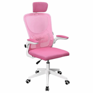 Mars Gaming MGC-ERGOPLUS Cadeira Ergonómica com Suporte Lombar, Malha Respirável e Altura Ajustável Rosa
