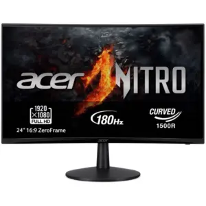 Monitor Acer NITRO ED240QS3bmiipx 23.6" LED VA FullHD 180Hz Curvo com Altifalantes e FreeSync Premiu