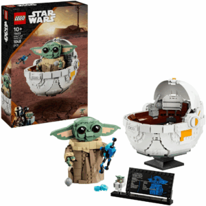 Star Wars Grogu em seu Repulsor Cradle, brinquedo de construção