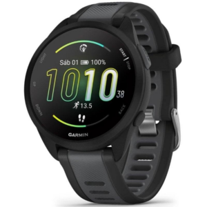 Garmin Forerunner 165 Bluetooth GPS ANT+ 43mm AMOLED Preto M Resistente Água 5ATM SpO2