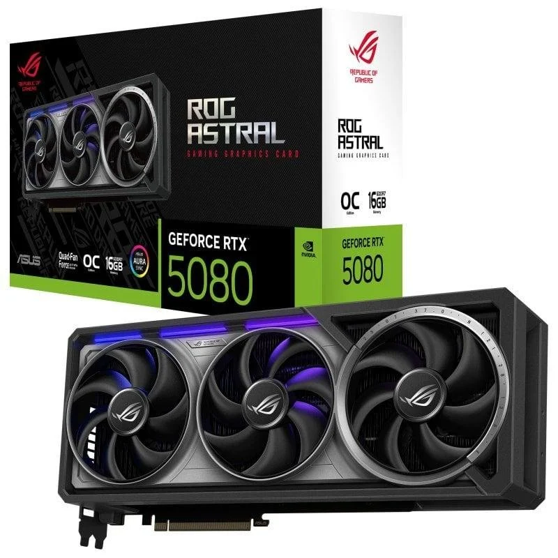 Asus ROG Astral RTX 5080 OC 16GB GDDR7 Reflex 2 RTX AI DLSS4 - Image 1