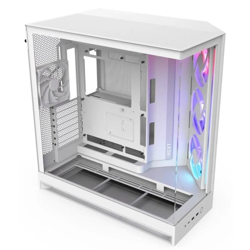 NZXT H9 Flow RGB Caixa E-ATX com Vidro Temperado e 3x Ventoinhas 140mm RGB Branca - Image 1