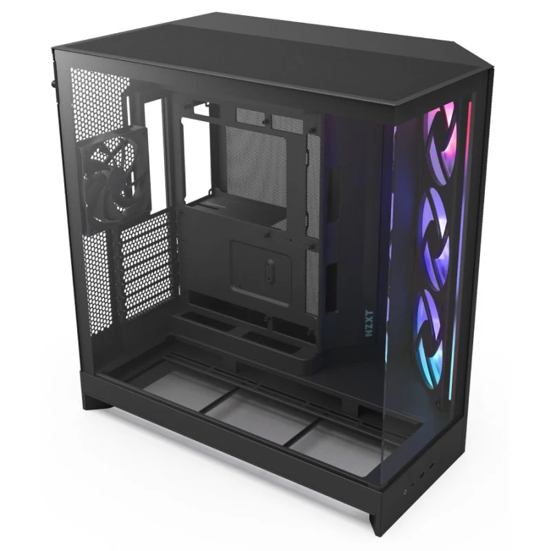NZXT H9 Flow RGB Caixa E-ATX com Iluminação Preta - Image 1