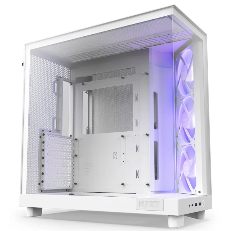 NZXT H6 Flow RGB Mid Tower Vidro Temperado USB-C Branca - Image 1