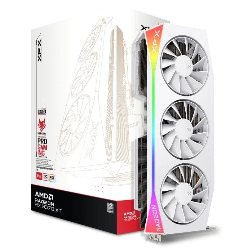 XFX Radeon RX 9070 XT OC 16GB GDDR6 Triple Fan Branca - Image 1