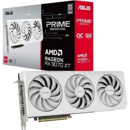 Asus Radeon RX 9070 XT PRIME WHITE 16GB GDDR6 PCI Express 5.0 - Thumbnail Image 1