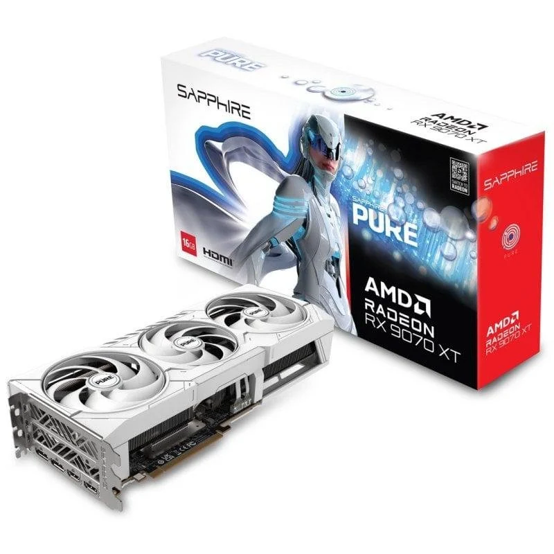 Sapphire PURE AMD Radeon RX 9070 XT 16GB GDDR6 FSR 4 - Image 1