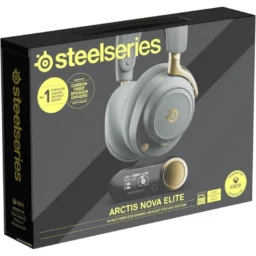 Steelseries Arctis Nova Elite sem fios Bluetooth Gaming Microfone Som Surround Verde Dourado - Thumbnail Image 2