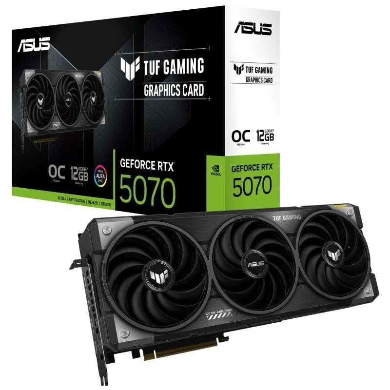 ASUS TUF Gaming RTX 5070 OC 12GB GDDR7 Reflex 2 RTX AI DLSS4 - Image 1