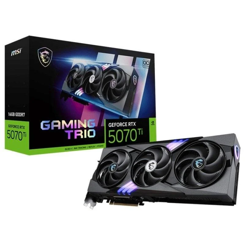 MSI RTX 5070 Ti GAMING TRIO OC 16GB GDDR7 Reflex 2 RTX AI DLSS4 - Image 1