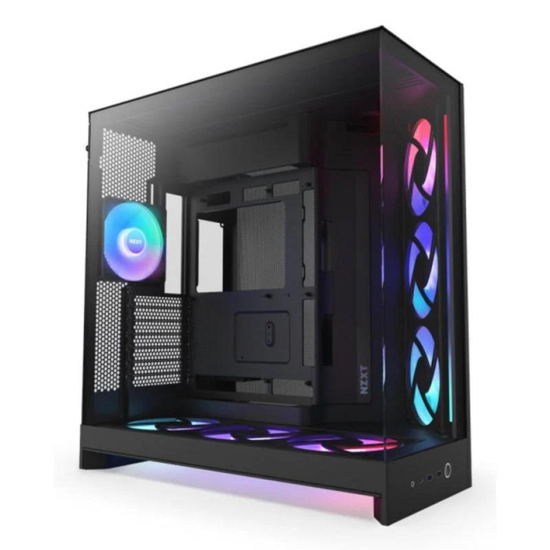 NZXT H9 Flow RGB+ Caixa E-ATX com Vidro Temperado e Iluminação RGB Preta - Image 1