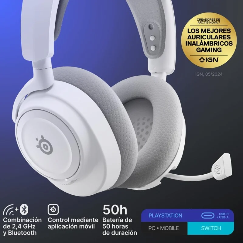 Steelseries Arctis Nova 7P Gen 2 PC/PS5/Nintendo Switch Branco - Image 4