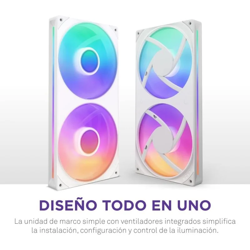 NZXT F240 RGB Core Bloco de Ventoinhas Suplementares 240mm Branco - Image 2
