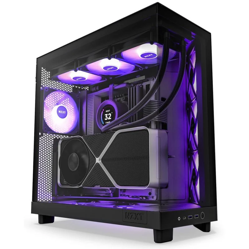 NZXT H6 Flow RGB Mid Tower Vidro Temperado USB-C Preta - Image 2