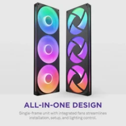 NZXT F420 RGB Core Bloco de 3x Ventoinhas 140mm PWM 98.61 CFM Preto - Thumbnail Image 2