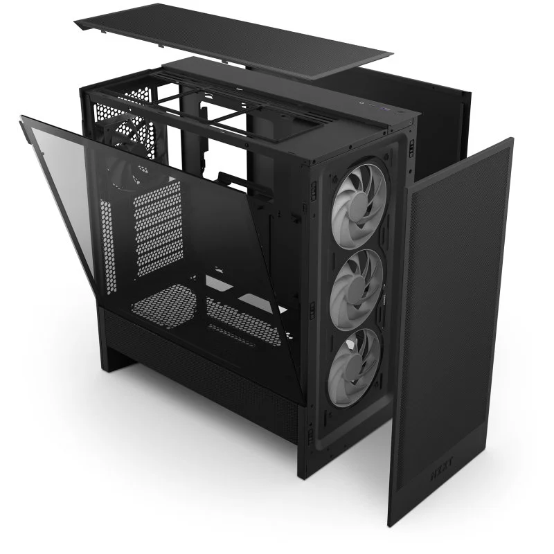 NZXT H5 Flow RGB 2024 Midi Tower E-ATX USB-C Preta - Image 5