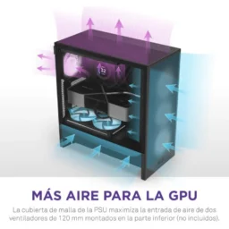 NZXT H5 Flow RGB 2024 Midi Tower E-ATX USB-C Preta - Thumbnail Image 6