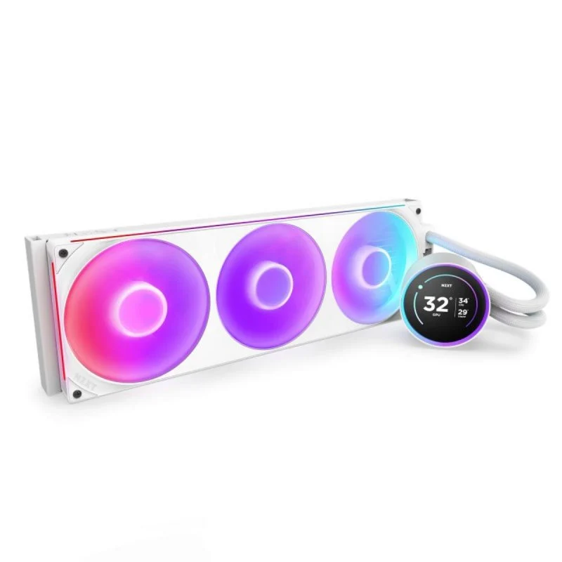 NZXT Kraken Elite 420 RGB V2 Kit 420mm com Ecrã IPS Branco - Image 3