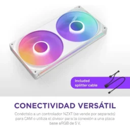 NZXT F240 RGB Core Bloco de Ventoinhas Suplementares 240mm Branco - Thumbnail Image 3