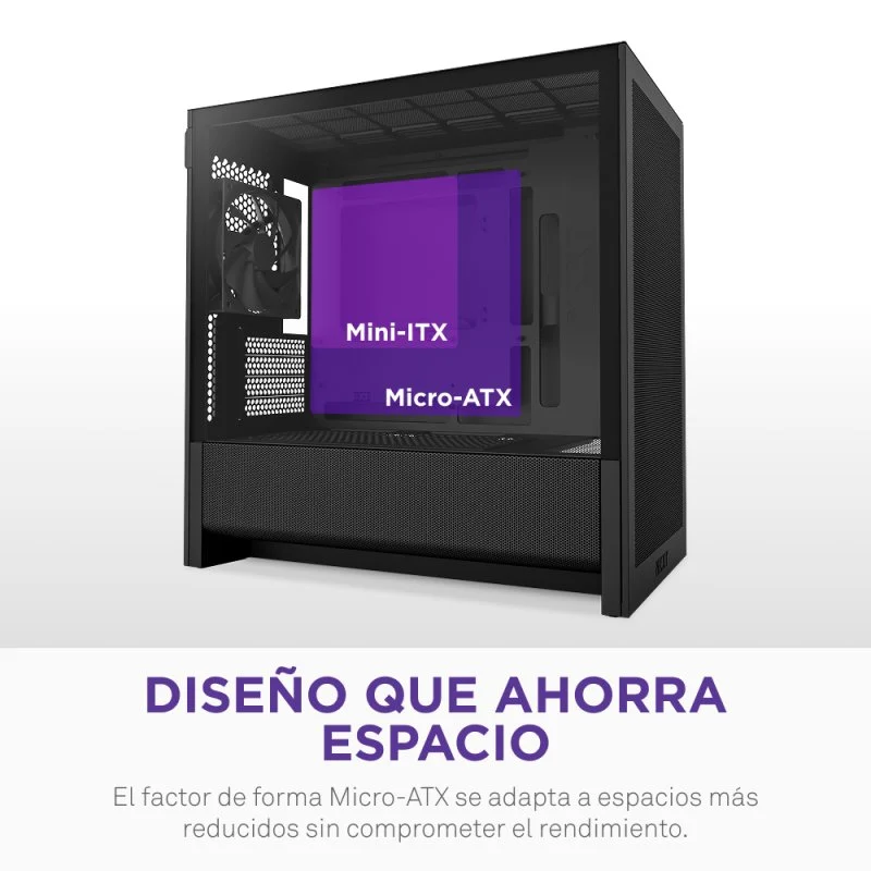 NZXT H3 Flow Midi Tower Micro-ATX com Vidro Temperado Preta - Image 3