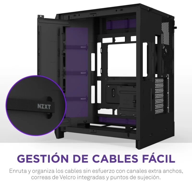 NZXT H9 Flow RGB Caixa E-ATX com Iluminação Preta - Image 3