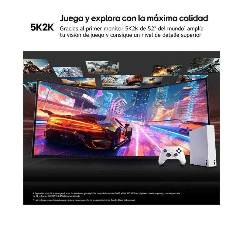 LG UltraGear 52G930B 52" UltraWide 5K2K 240Hz VA Curvo 1ms HDR10+ - Image 2
