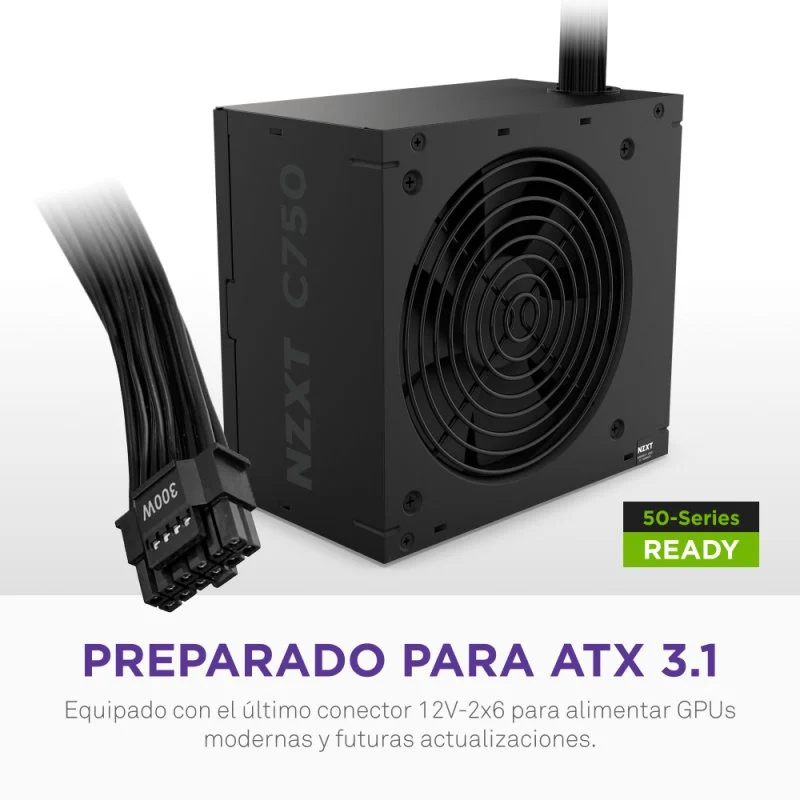 NZXT PA-7B3BB-EU 750W 80+ Bronze com Ventoinha 120mm - Image 2