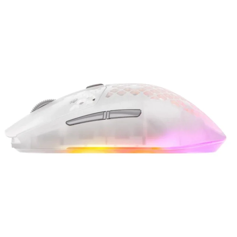 SteelSeries Aerox 3 Wireless Gen 2 Wireless 26000 DPI Transparente Branco 6 Botões - Image 3