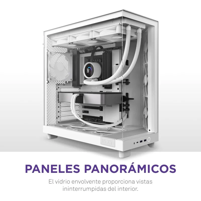 NZXT H6 Flow RGB Mid Tower Vidro Temperado USB-C Branca - Image 3