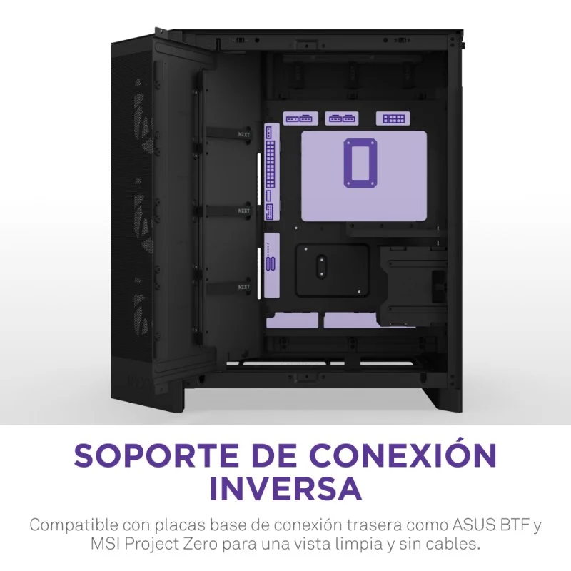 NZXT H9 Flow RGB Caixa E-ATX com Iluminação Preta - Image 4