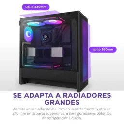NZXT H5 Flow RGB 2024 Midi Tower E-ATX USB-C Preta - Thumbnail Image 2