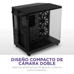 NZXT H6 Flow RGB Mid Tower Vidro Temperado USB-C Preta - Thumbnail Image 4