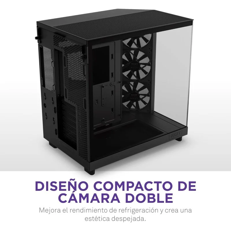 NZXT H6 Flow RGB Mid Tower Vidro Temperado USB-C Preta - Image 4
