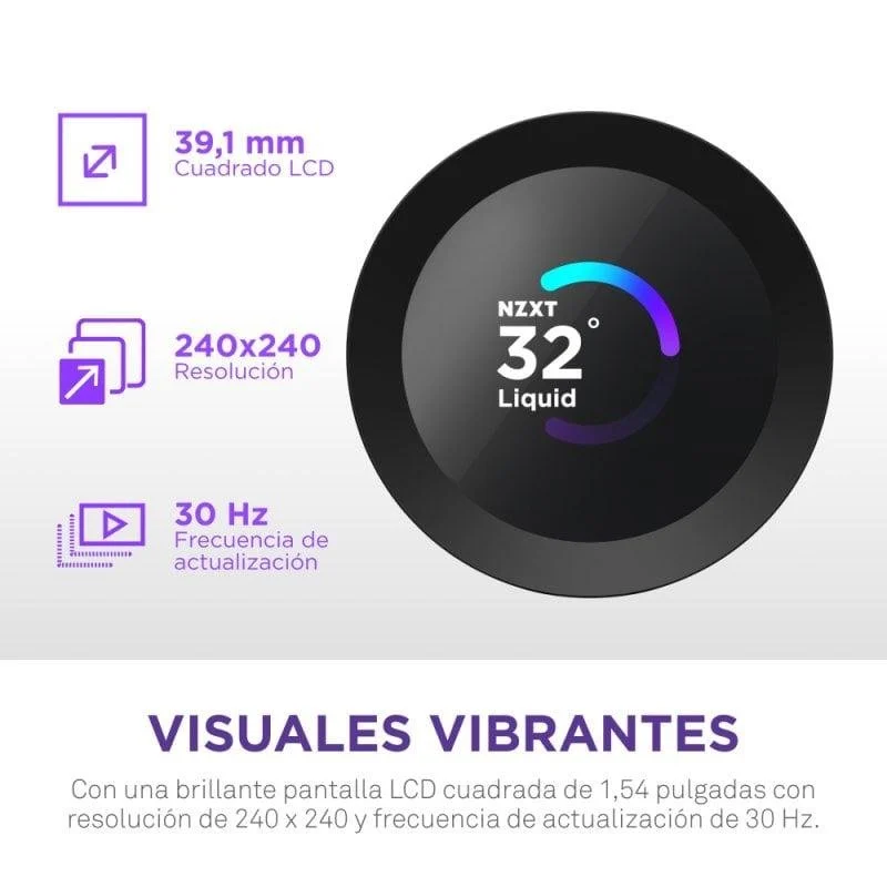 NZXT Kraken Plus 360mm 3 Ventoinhas RGB Ecrã LCD - Image 5