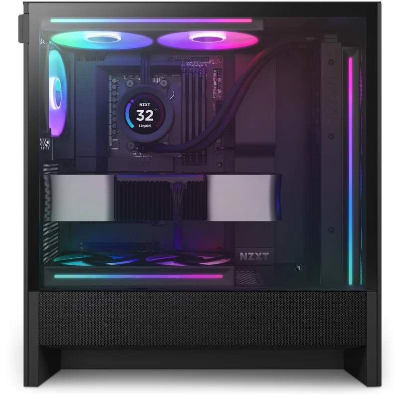 NZXT H5 Flow RGB 2024 Midi Tower E-ATX USB-C Preta - Image 9