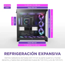 NZXT H9 Flow RGB Caixa E-ATX com Iluminação Preta - Thumbnail Image 5