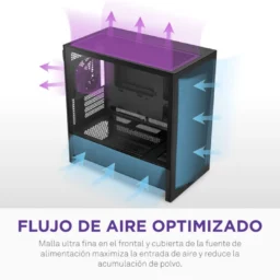 NZXT H3 Flow Midi Tower Micro-ATX com Vidro Temperado Preta - Thumbnail Image 5