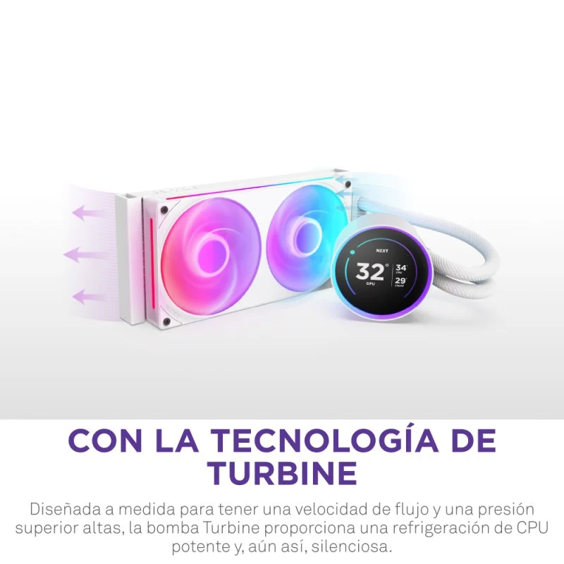 NZXT Kraken Elite 240 RGB Kit com Ecrã IPS 240mm Branco - Image 2
