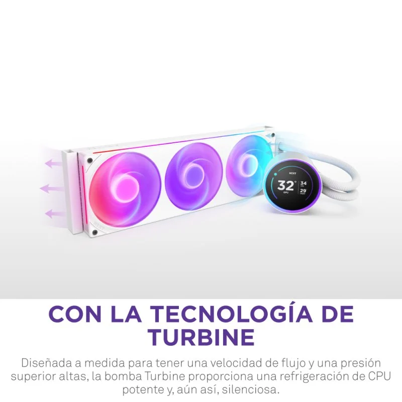 NZXT Kraken Elite 360 RGB Kit com Ecrã IPS 360mm Branco - Image 3