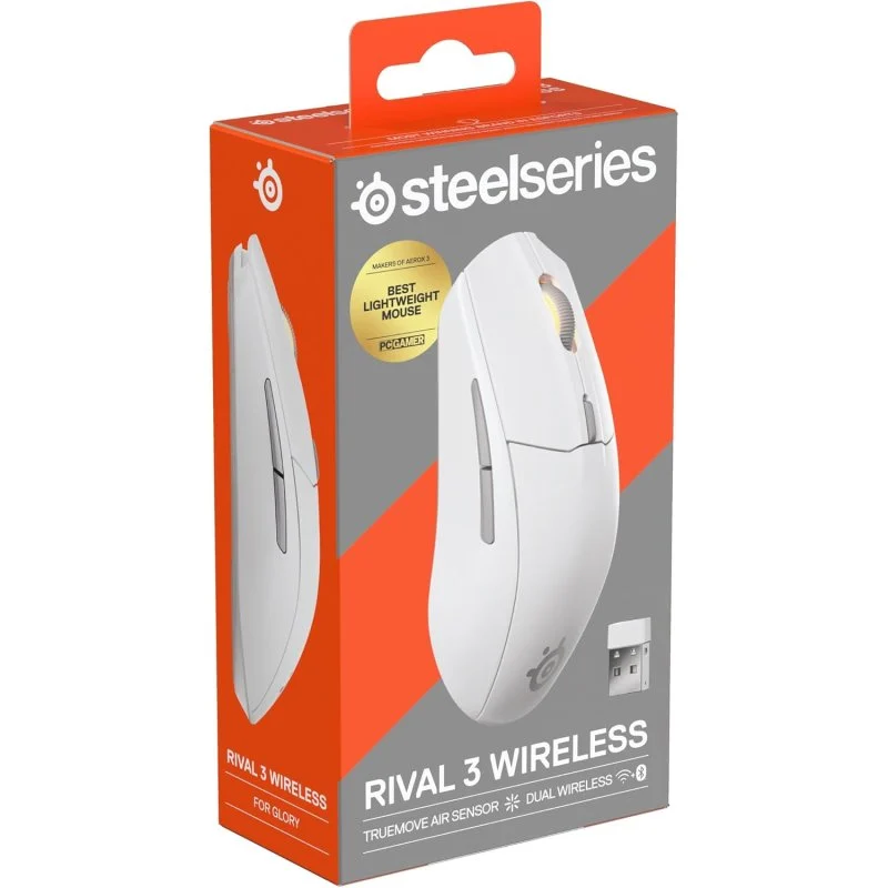 SteelSeries Rival 3 Wireless Gen 2 Rato Gaming RGB Sem Fios 18000 DPI com 6 Botões e Autonomia Até 200h Preto - Image 1
