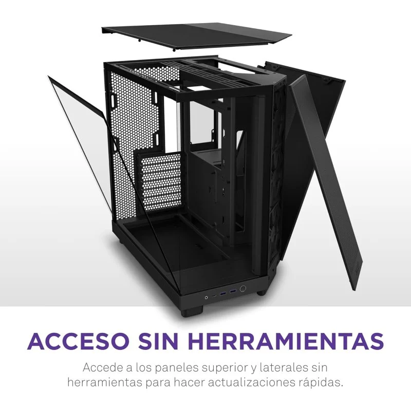 NZXT H6 Flow RGB Mid Tower Vidro Temperado USB-C Preta - Image 7