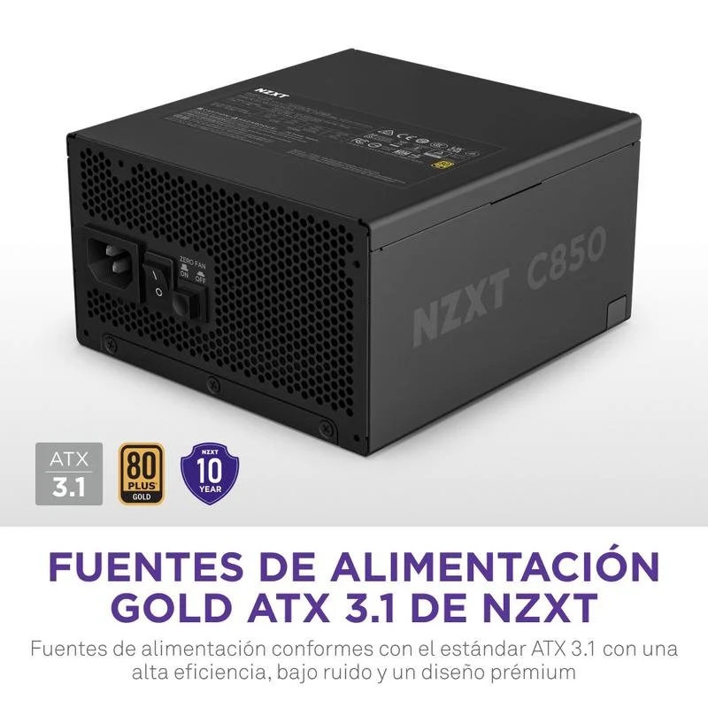 NZXT C850 Gold 850W Certificação 80 PLUS Gold modular - Image 6
