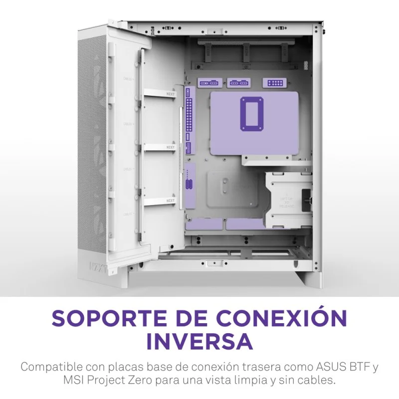 NZXT H9 Flow RGB Caixa E-ATX com Vidro Temperado e 3x Ventoinhas 140mm RGB Branca - Image 7