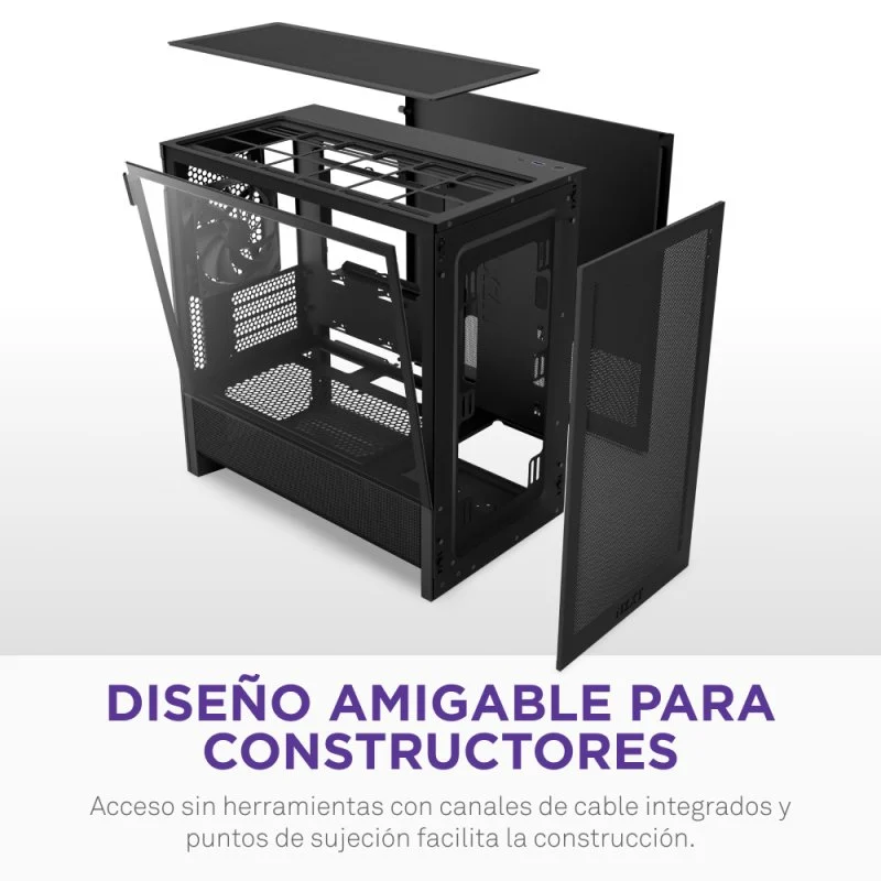 NZXT H3 Flow Midi Tower Micro-ATX com Vidro Temperado Preta - Image 7