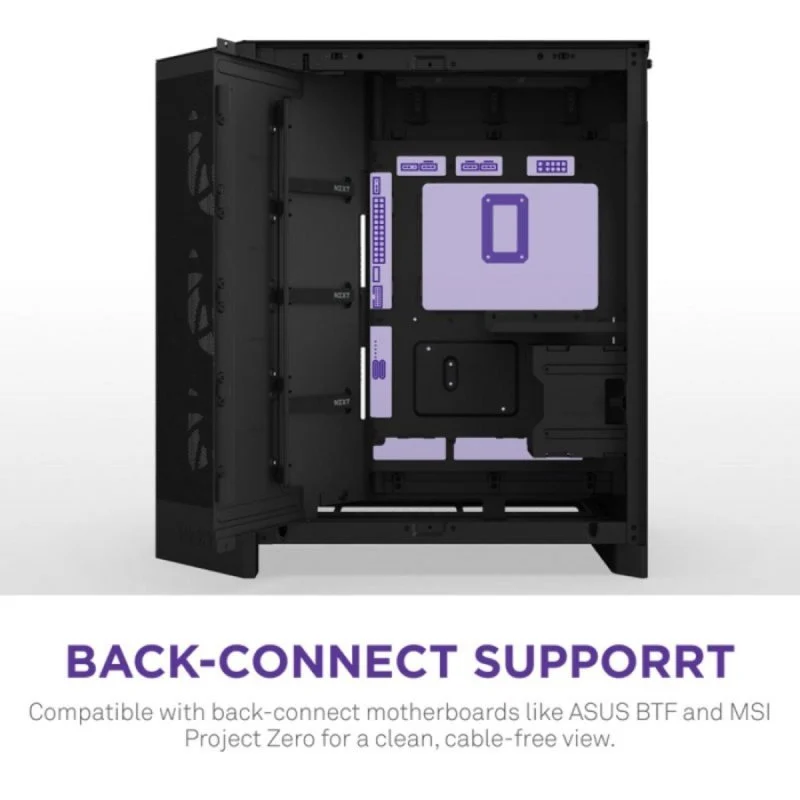NZXT H9 Flow RGB+ Caixa E-ATX com Vidro Temperado e Iluminação RGB Preta - Image 7