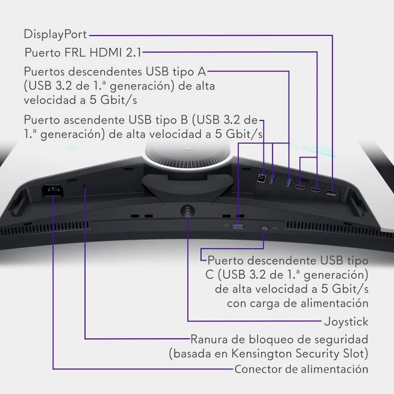 Dell Alienware AW3225QF 32 QD-OLED UltraHD 4K 240Hz 0.03ms G-SYNC Curvo - Image 2