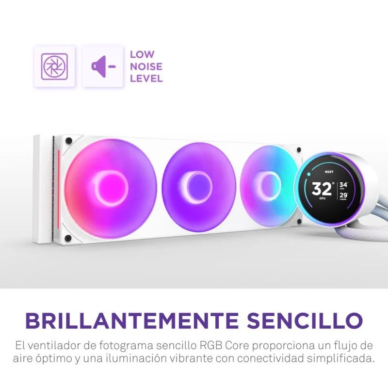 NZXT Kraken Elite 360 RGB Kit com Ecrã IPS 360mm Branco - Image 5