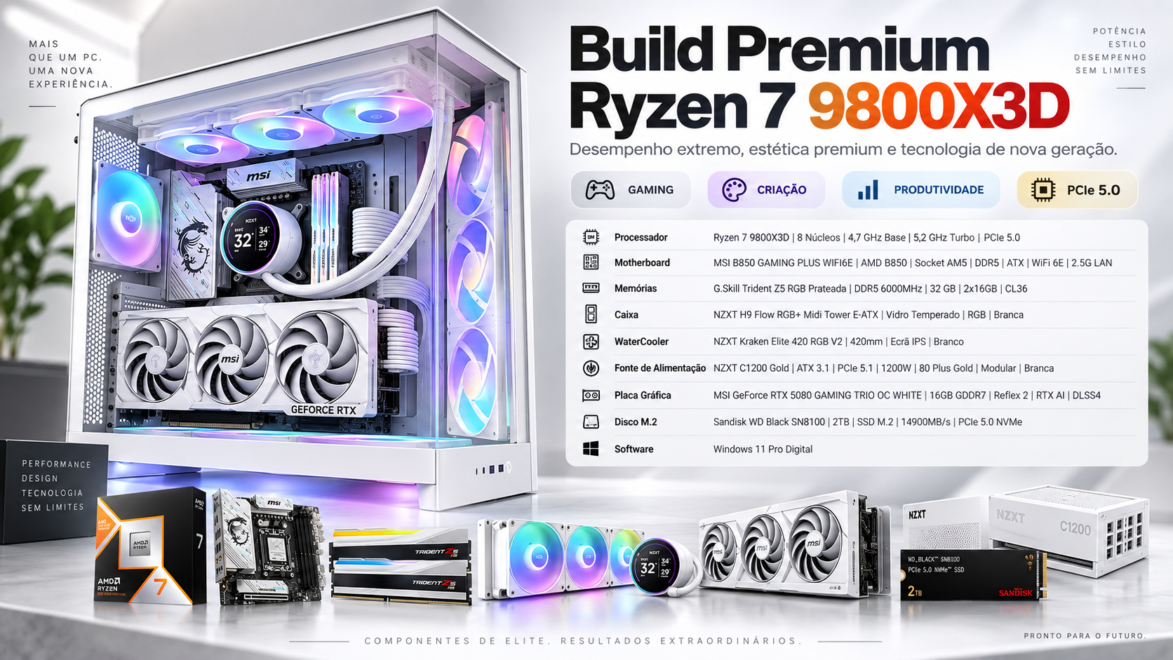 ISG Medusa Gaming - Ryzen 7 9800X3D/Gskill 32GB 6000/M.2 2TB/MSI RTX5080 16GB - Image 1